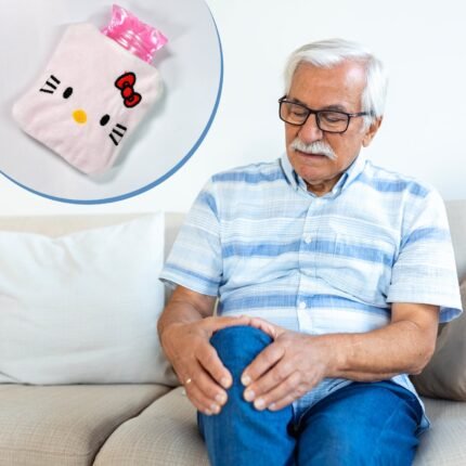 small Hot Water Bag with Cover for Pain Relief, Neck, Shoulder Pain and Hand, Feet Warmer, Menstrual Cramps.