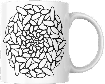 Mandala Printed Ceramic Mug | Coffee Mug | Tea Mug | Milk Mug | Designer Mug | 330 ml, Microwave & Dishwasher Safe | Mug for Kids | Mug for Friend, Birthday Gift